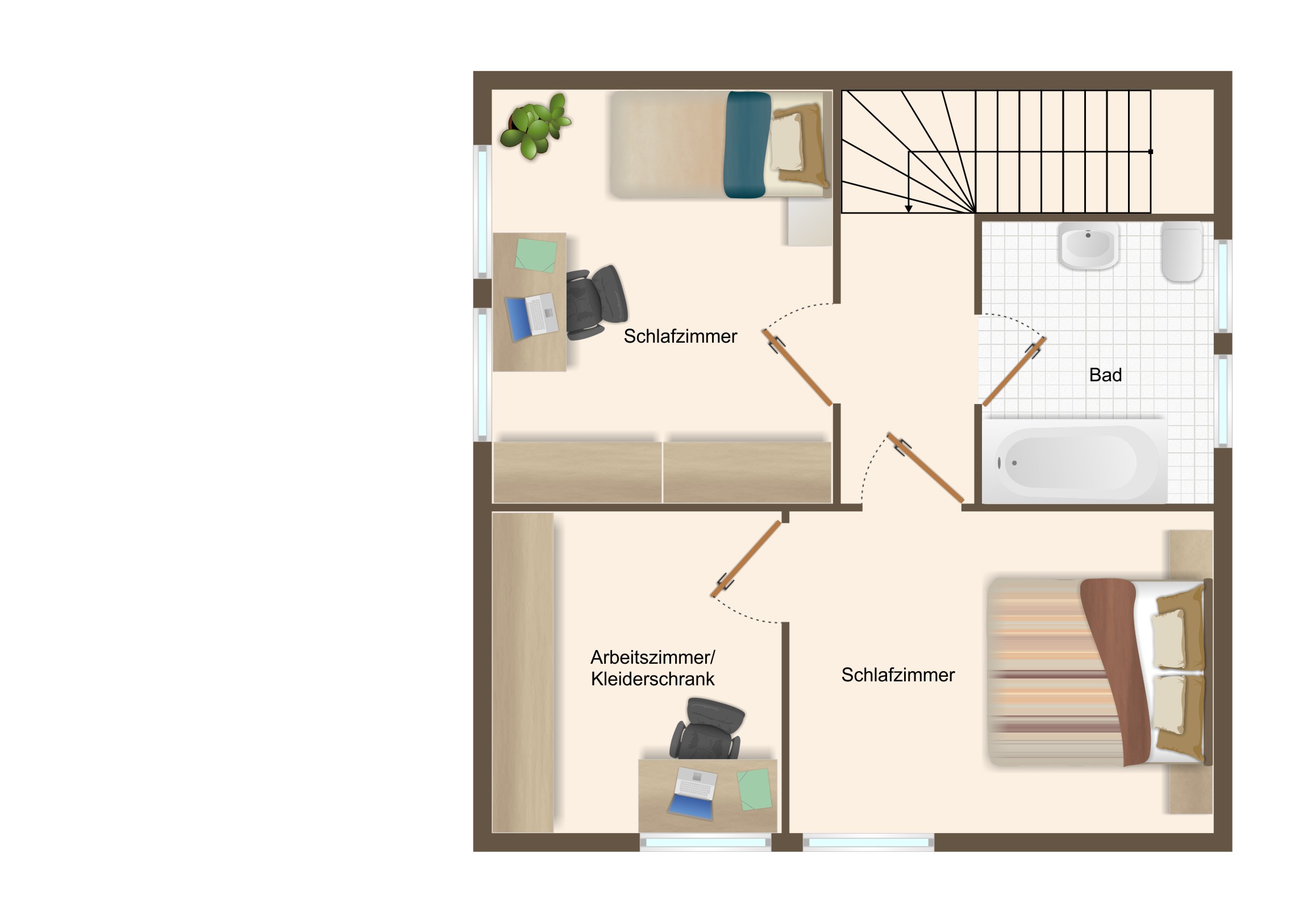 Doppelhaushälfte Menden, Grundriss DG, Immobilienmakler Menden